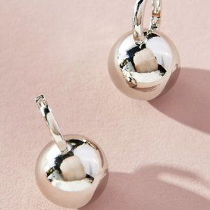 New in Original Packaging - Anthropologie Sphere Mini Hoop Earring - Silver